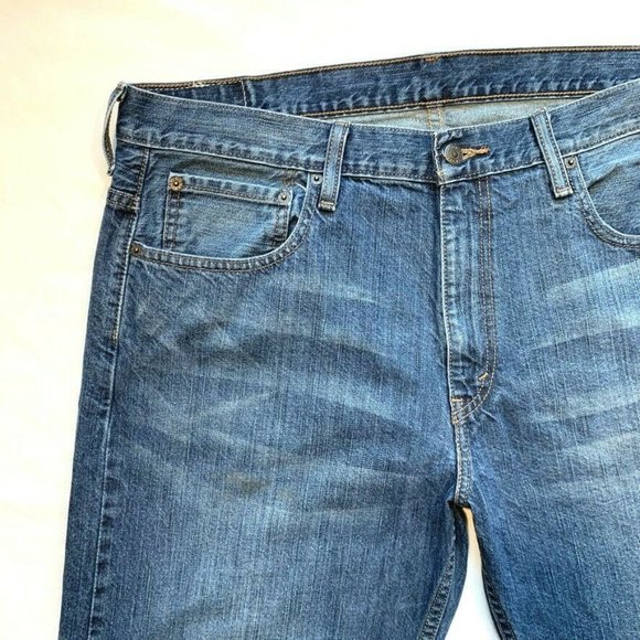 Levi's 569‎ Jeans Mens 36x34 (38x33) Loose Straight Fit Jeans Dark Wash Red Tab - Picture 5 of 12